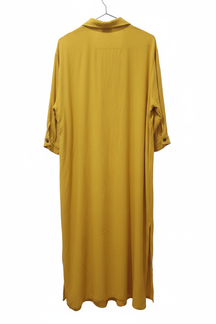 Rochie-cămașă ASBB spate fundal alb
