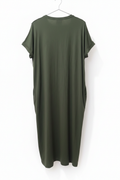 Rochie George spate fundal alb
