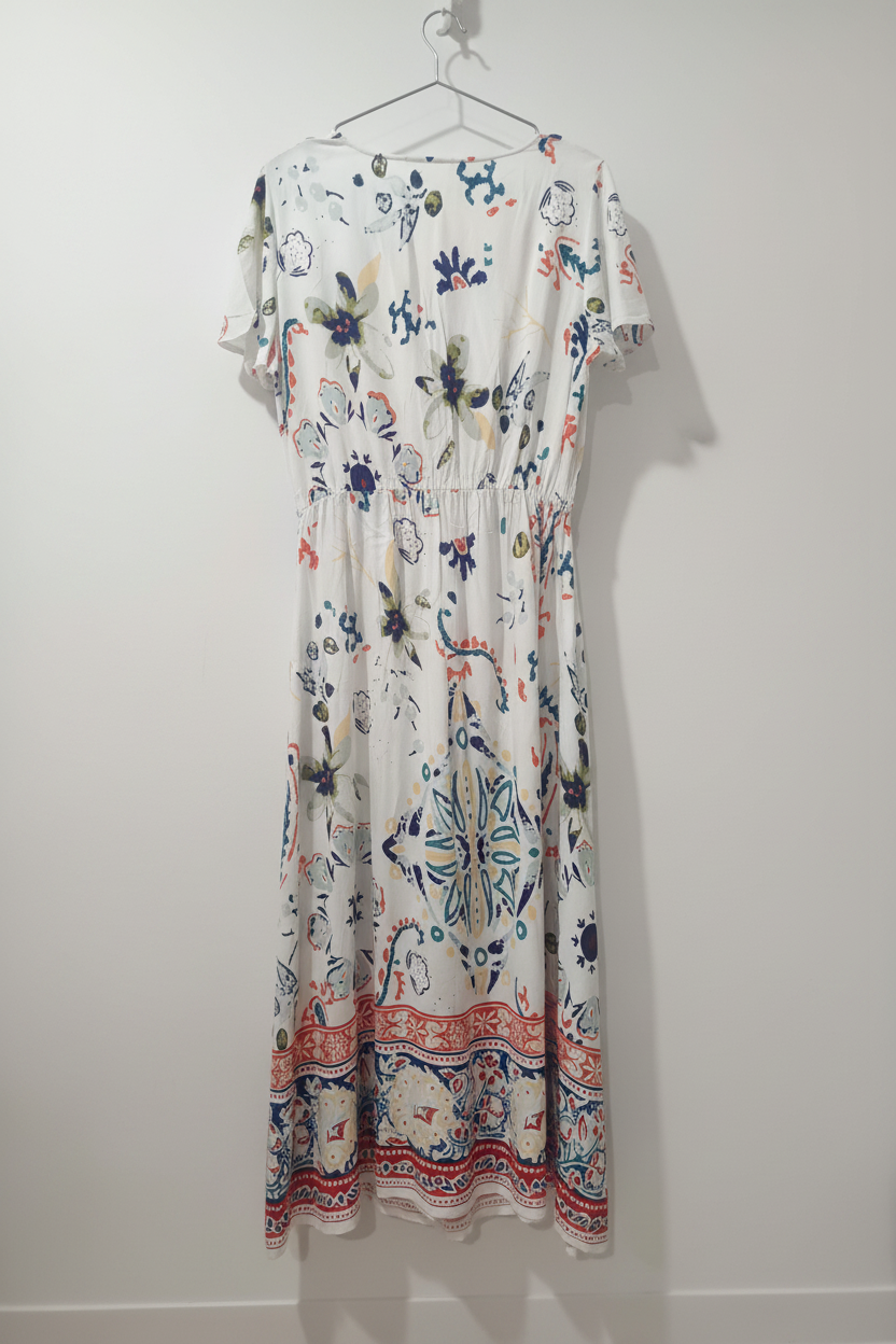 Rochie Splash spate fundal alb